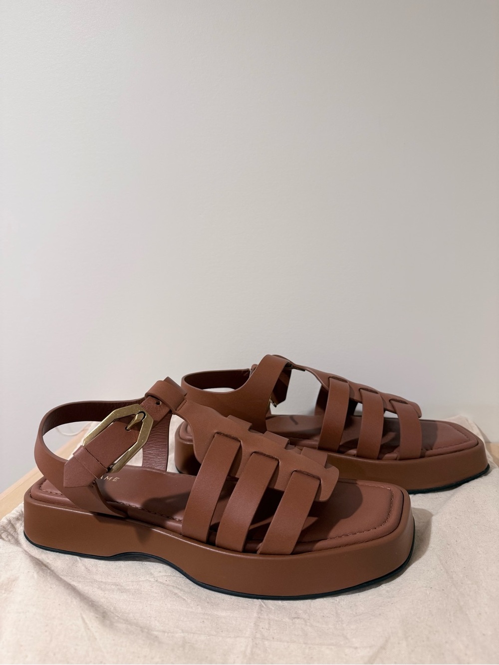 Frame Denim - Brown Fisherman Platform Sandals